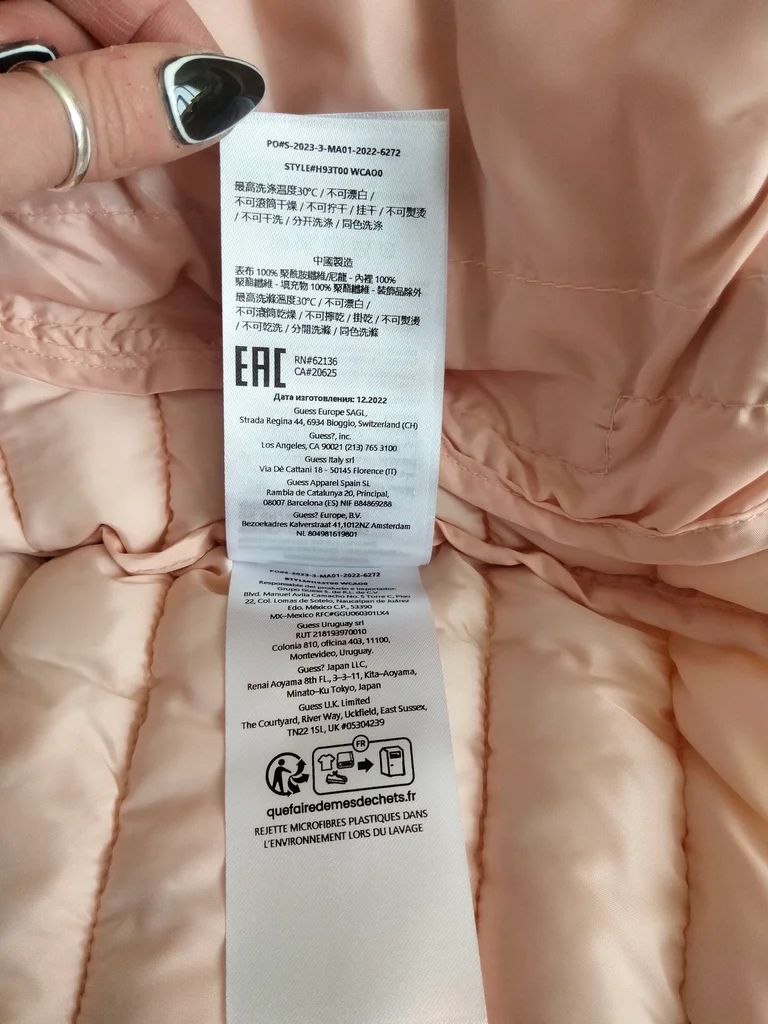 💗 Chaqueta ligera acolchada rosa pálido – 3 años – Guess – Nueva con etiqueta – photo 8